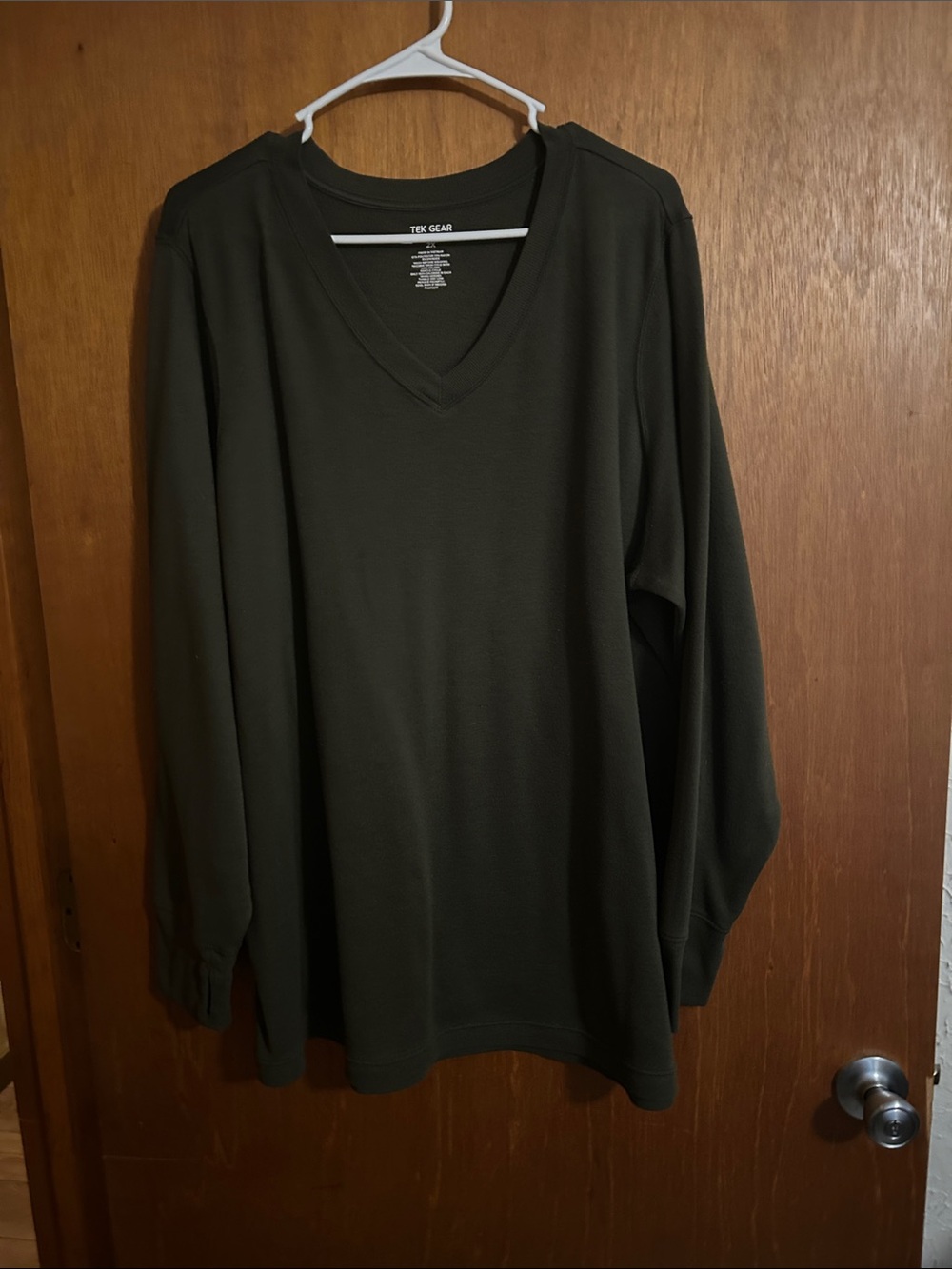 tek gear Olive Green V-Neck Long Sleeve Tunic